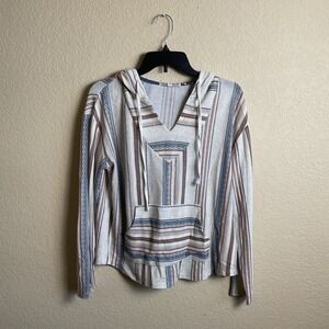 Wallflower Women's Large Lightweight Long‎ Sleeve Hoodie Sweatshirt Boho Western